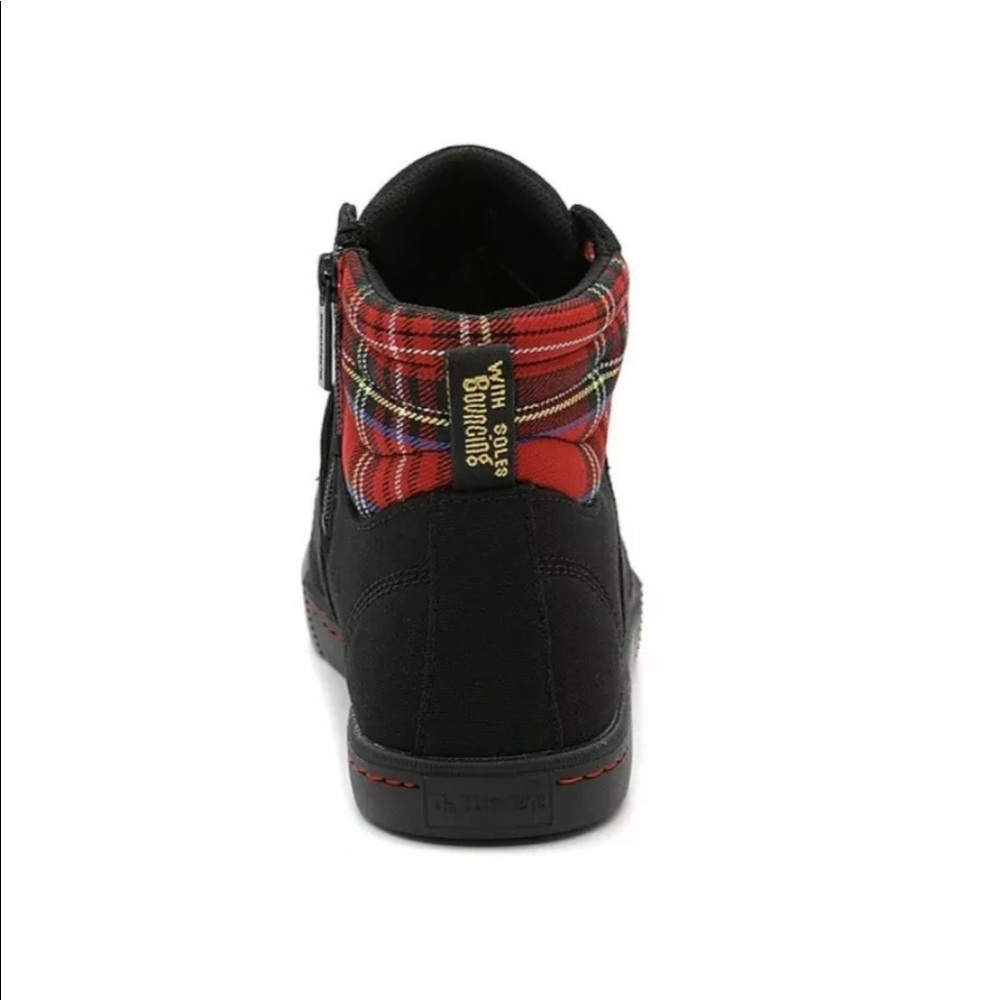 ROZARYA WOMEN'S CANVAS BOOTS Black + Red Stewart - Picture 4 of 16